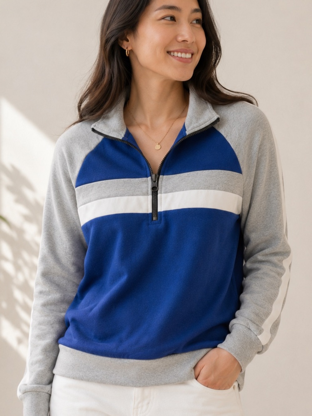 J. Crew half zip neckline sporty Pullover XXS
